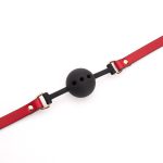 Silicone Ball Gag With Red& Black Strap - Image 2