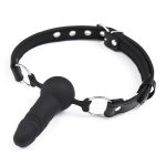 Leather Strap Fantasy Gag - Dildo - Image 6
