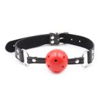 Pin Buckle Breathable O Ring Double Color Ball Gag - Image 7