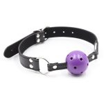 Pin Buckle Breathable O Ring Double Color Ball Gag - Image 10