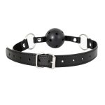 Pin Buckle Breathable O Ring White Strap Ball Gag - Image 4