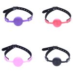 Faux Leather Silicone Ball Gag - Image 6