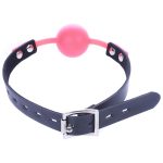 Faux Leather Silicone Ball Gag - Image 2
