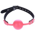 Faux Leather Silicone Ball Gag - Image 3