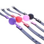 Faux Leather Silicone Ball Gag - Image 4