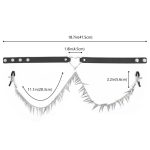 Leather Collar with Nipplle Clamp Spikes Chains - Image 3