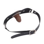 Leather Head Strap with Penis Gag - Image 2