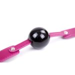 Black Ball Rose Belt Ball Gag - Image 3