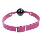 Black Ball Rose Belt Ball Gag - Image 4