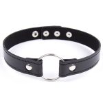O-ring Adjustable Leather Choker - Image 2