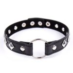 Rivet Strap Metal Ring Collar
