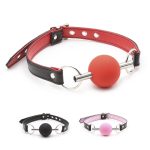 Metal Bar Silicone Ball Gag - Image 6