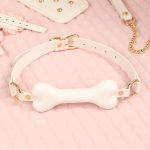 White & Pink Fairy Leather Bit Gag