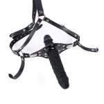 Strap On Silicone Double Dildo With Penis Gag - Image 5