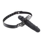 Double-Cock Dildo Penis Mouth Gag - Image 3