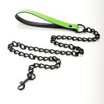 Green Leather Plush Lining Collar - Image 4
