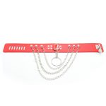 D-O-Ring Bondage Collar With Chain - Image 9