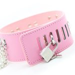 D-O-Ring Bondage Collar With Chain - Image 2