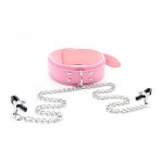 D Ring Bondage Collar With Nipple Clamp - Image 9