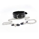D Ring Bondage Collar With Nipple Clamp - Image 11