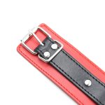 Leather Locking Red/Black  Fetish Collar - Image 4