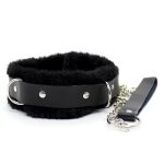 Fur Lined Bondage Slave Collar - Image 7