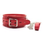 Black And Red Thick D Ring Neck Collar - Image 7