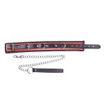 Black And Red Thick D Ring Neck Collar - Image 3