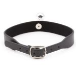 Pin Buckle Neck Collar With Bell