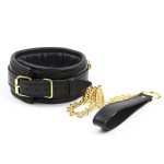 Golden Chain Leash Thick Bondage Collar - Image 9