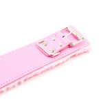 Plush Lined Leather Lead Collar - Pin Lock - Image 8