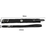 Plush Lined Leather Lead Collar - Pin Lock - Image 5