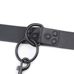 Leather Black Chain Neck Collar - Image 7