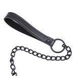 Leather Black Chain Neck Collar - Image 9