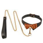 Exquisite Leather Neck Collar With Bow - Image 7