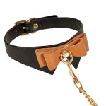 Exquisite Leather Neck Collar With Bow - Image 9