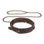 Vintage Pull-Up Real Leather Collar