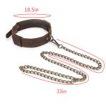 Vintage Pull-Up Real Leather Collar - Image 4