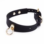 Luxury Black Silicone Collar with Gold Leash - Image 4