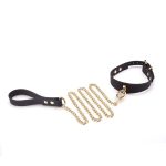 Luxury Black Silicone Collar with Gold Leash - Image 5