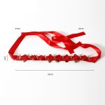 Lolita Harajuku Flower Spikes Leather Collar - Image 2