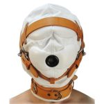 Medical Fetish Padded Locking Hospital Restraint Hood - Image 7