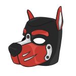Husky Puppy Play Bondage Hood Mask - Image 7