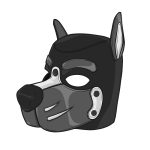 Husky Puppy Play Bondage Hood Mask - Image 15