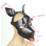 Vegan Leather Padded Dog Mask - Image 4