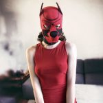 Puppy Play Fetish Hood Cosplay Red - Image 7