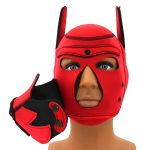 Puppy Play Fetish Hood Cosplay Red - Image 10