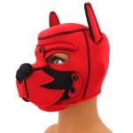 Puppy Play Fetish Hood Cosplay Red - Image 12