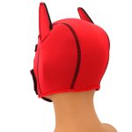 Puppy Play Fetish Hood Cosplay Red - Image 2