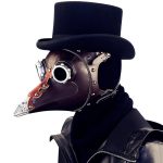 Plague Bird Doctor Mask Brown PU Leather Bird Beak Masks - Image 6